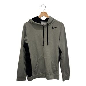 Nike Therma Fit Men’s Gray Black Hooded Sweatshirt Size S Orig $65